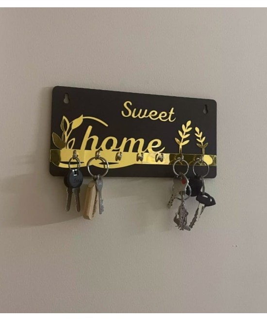 Nitya Trends Sweet Home Wooden Key Holder
