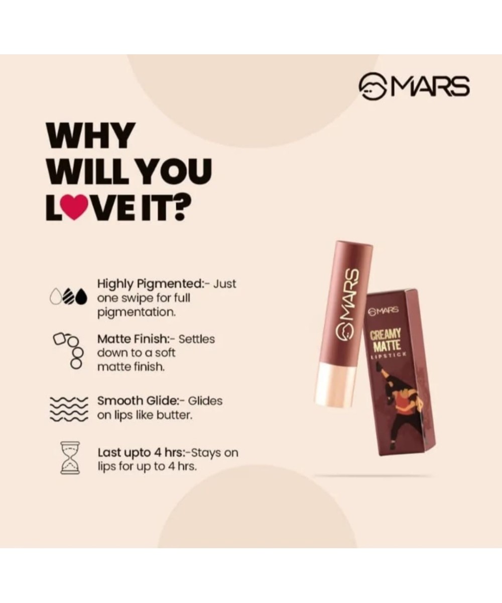 MARS Creamy Matte Lipstick - Disco Deewane
