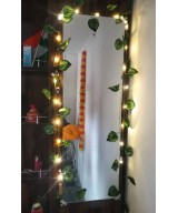 6-Foot Money Plant Vine with String Lights for Home, and Party Décor Artificial Plant (213 cm, Green)