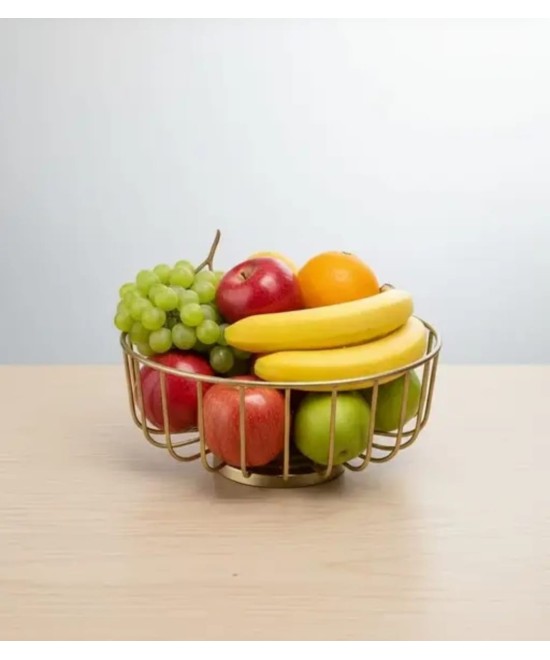 Beautiful Elegant Metal Wire Basket For Kitchen & Dining Table