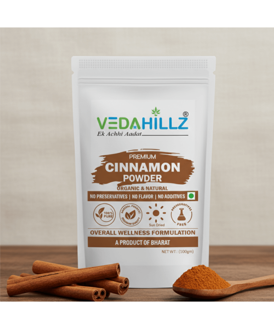 Premium and Natural Vedahillz Cinnamon Powder – Spice for Flavor, Wellness, and Everyday Health