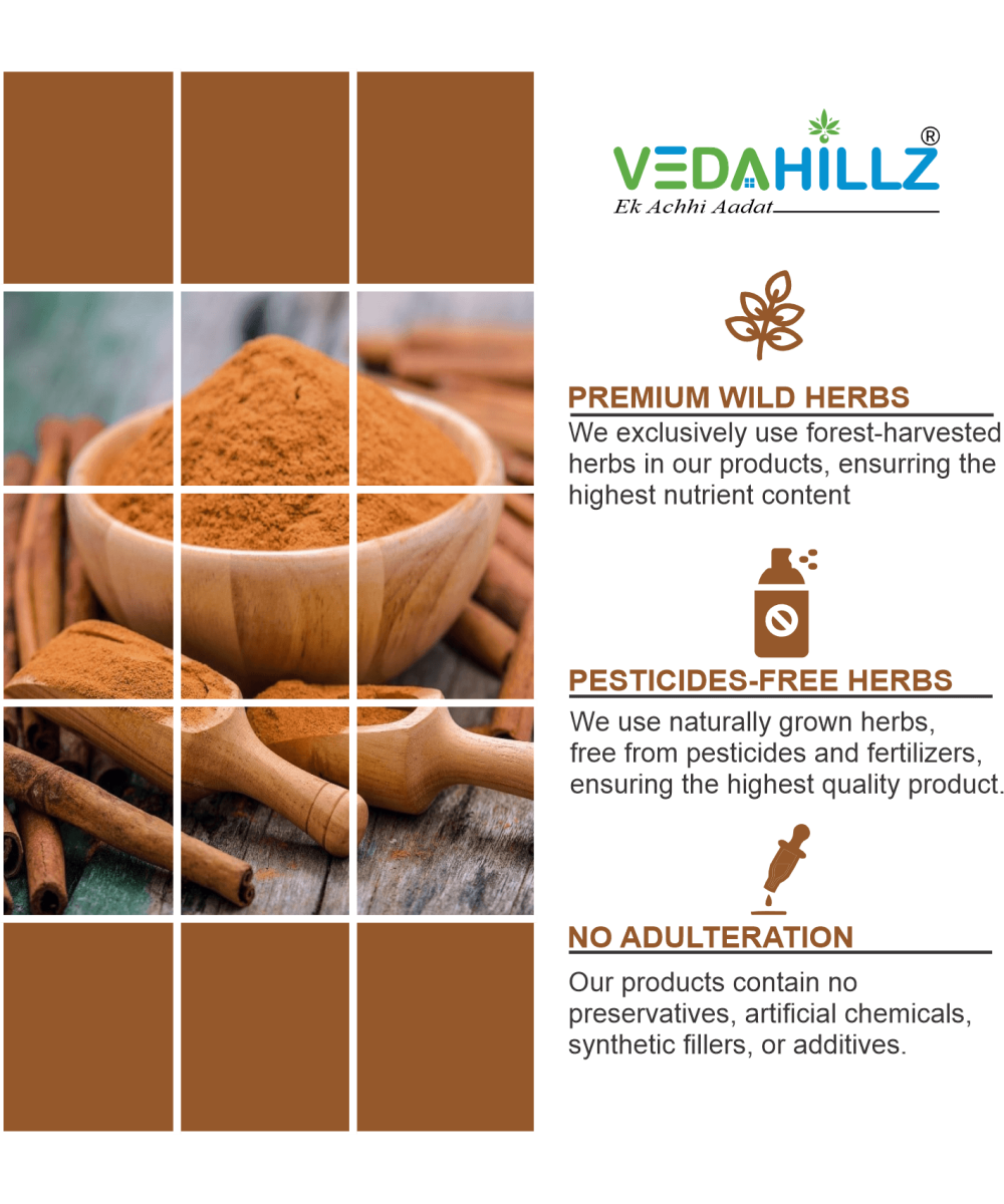 Premium and Natural Vedahillz Cinnamon Powder – Spice for Flavor, Wellness, and Everyday Health